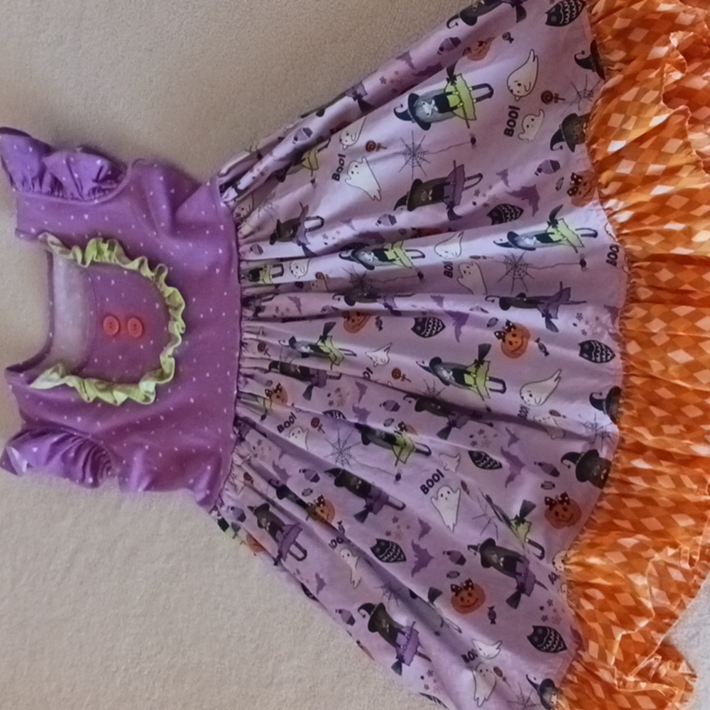 Eleanor Rose Purple and Orange Halloween Dress